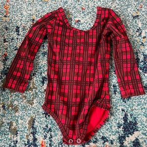Freshly Picked Plaid Onesie Scoop Back Holiday Christmas